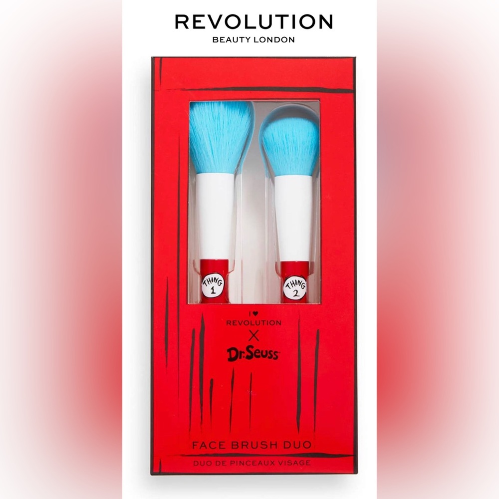 Dr.Seuss Thing 1 and 2 Cosmetic brush set .